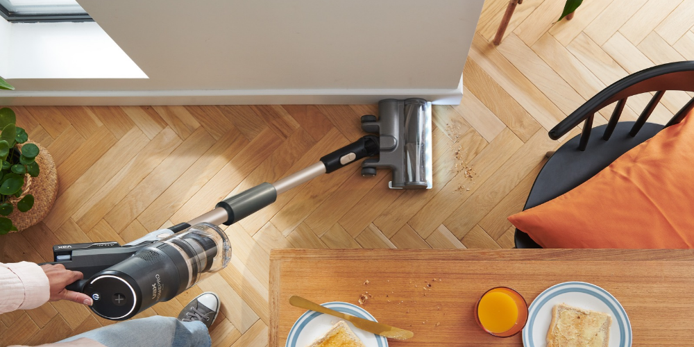 Using a Vax vacuum cleaner to clean up post-Christmas mess
